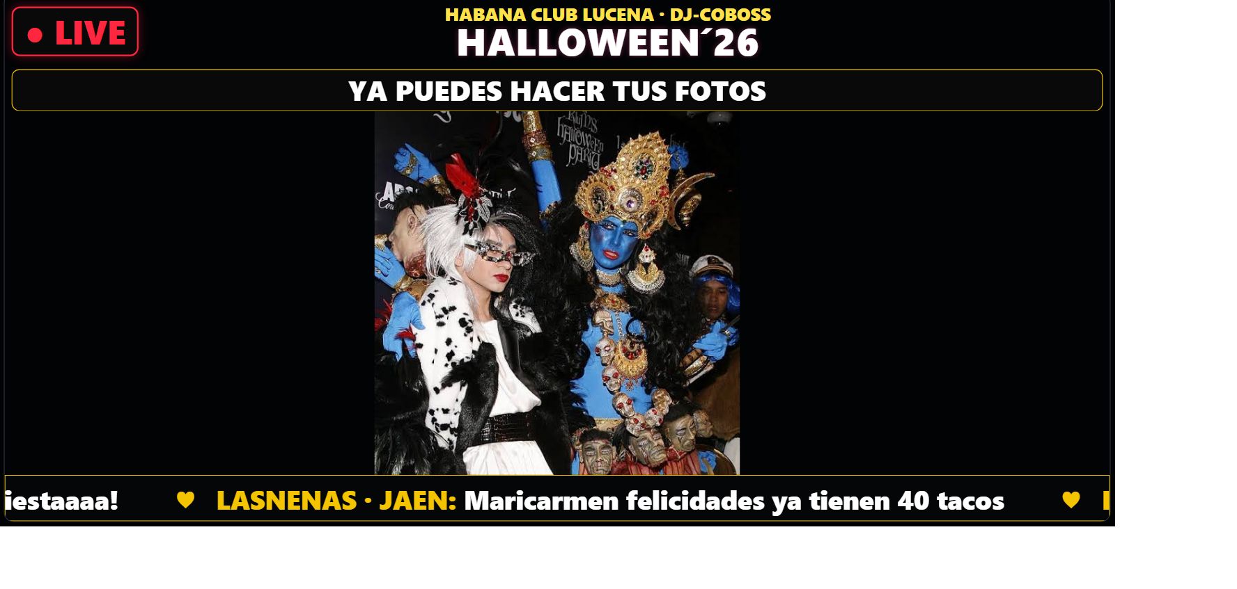 Pantalla real de ANIMATUFIESTA LIVE